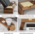 Natural Wood Desk Organizer - Multi-Compartment Wooden Caddy for Home, Office, Cubicle Accessories - Pencil Storage Tray