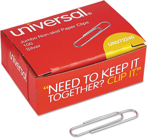 Universal Paper Clips 100 per box, 10 boxes per package UNV72240