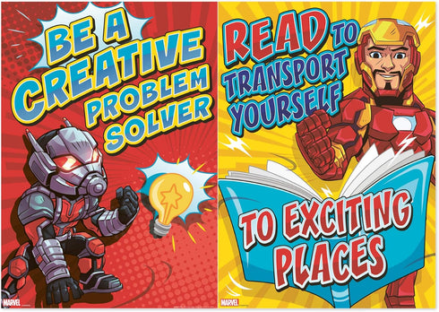 Eureka Marvel Motivational Poster Set, Bulletin Board Set, 10 Posters