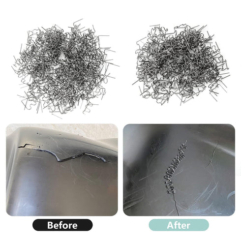 JMIATRY 2000 PCS Plastic Welding Hot Staples, Stainless Steel 0.8mm 0.6mm Repair Kit for Plastic Welder Machine