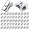 Fumete 96 Pcs Handheld Metal Pencil Sharpeners, Single Hole Aluminum Alloy Manual Sharpener Bulk for School Office