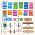 BeYumi Bible Learning Bookshelf Cutouts - 110Pcs Back to School Books of The Bible Learning Bulletin Board Set Faith Religious Christian Vacation Bible School Sunday School Classroom Chalkboard Decor