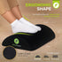 ErgoFoam Ergonomic Foot Rest Under Desk - Premium Velvet Soft Foam for Lumbar, Back, Knee Pain - Black