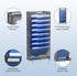 OUTWOLF 10 Tier Hanging Wall File Organizer, Wall Mount Paper Document Holder for Home Office Organization