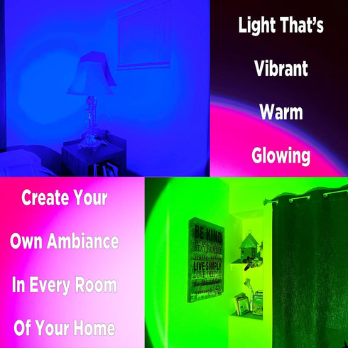 Onveta Lighting Sunset Remote-16 Setting-Golden Lamp with Phone APP Colors LED Projection Light-Ambient Lighting Mood