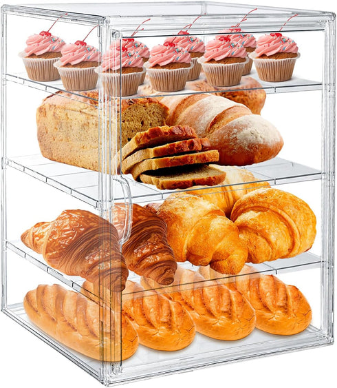Generic 15.5 x 11.4 x 9.8 Inch 4-Tier-Party Display Case, Bakery Display Case