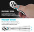 DURATECH 1/4" Drive Flex-Head Ratchet, 72-Tooth Ratchet Wrench with Quick-release and Reversible Switch
