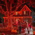 100FT 300LED 8 Kwaiffeo Halloween Lights, Orange String Light Outdoor Indoor, Modes Connectable Orange Lights