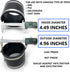 Flexible Rubber PVC Coupling Parallel with Stainless Steel Clamps, 4 inch, Black