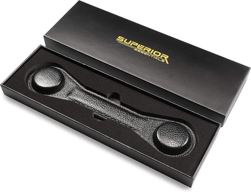 Superior Essentials Leather Bookmark Book Holder, Black Leather Paper Weights for Hands-Free Reading