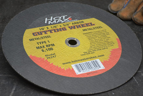 Hot Max 26247 10-Inch x 1/8-Inch x 5/8-Inch Steel Chop Saw Cut Off Wheel