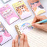 Cute Sticky Notes, 6 Pack 270 Sheets Kawaii Cartoon Animal Sticky Notes, Self-Stick Memo Pads for School