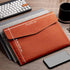 VANRA PU Leather File Folder Organizer, Document Holder with Magnetic Closure for A4 Letter Size Paper (Brown)
