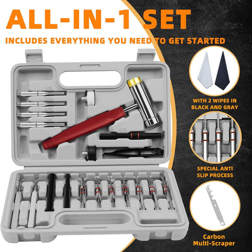 Set, Hammer, BESTNULE Roll Pin Punch Punch Tools, Made of Solid Material Including Steel Punch and Ideal for Machinery