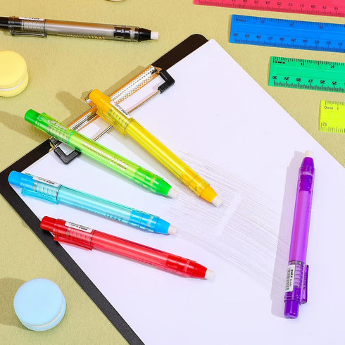 Crtiin 30 Pcs Retractable Erasers, Pen Style Mechanical Eraser, Funny Portable with Grip for Artists or Students