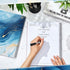 Jutom 2 Pads Jumbo Left Handed Notebook, 11" x 8.5", Lefty Wire Bound Notebooks, 200 Pages, 100 Sheets, Spiral