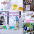 4pcs Stackable Plastic Beakers, 500ml Volume, PP Material with Molded Graduation