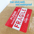 Fragile Stickers, Vinyl Laminated for Shipping Packing, Weather Resistant UV Protected, Removable, 50 Labels (2.5x3.5