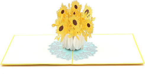 Liif 3D Greeting Pop Up Get Well Card, Get Well Soon Card (Sunflower)