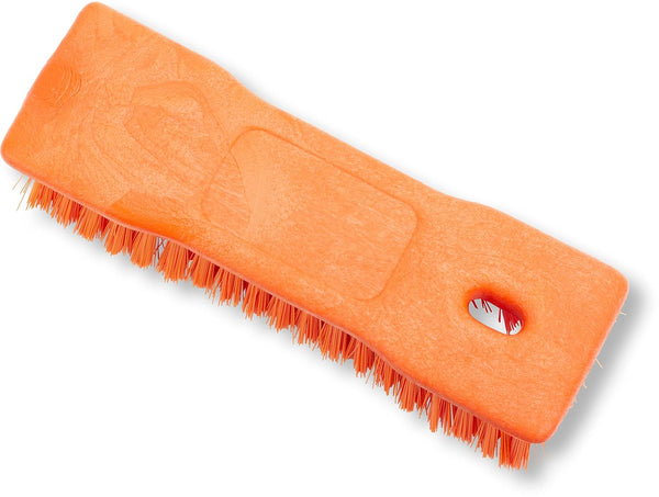 SPARTA Comfort Grip Scrub Brush, Hand Brush for Bathroom, Kitchens, Countertop, 8 Inches, Orange