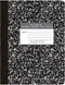 ROARING SPRING Hard Cover Composition Book, 9 3/4" x 7 1/2", College Ruled, 100 Sheets, Black Marble