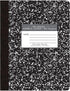 ROARING SPRING Hard Cover Composition Book, 9 3/4" x 7 1/2", College Ruled, 100 Sheets, Black Marble