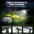 Latband 4 Pack IP68, 2 1, Solar Spot Lights Outdoor Waterproof Auto On/Off Bright Solar Powered Spotlights with Wall