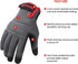 DULFINE Flex Grip Mechanic Work Gloves for Men, Black and Red Utility Safety Gloves, Touch Screen