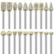 Diamond Grinding Burr Drill Bit Set - 20Pcs for Dremel Rotary Tool, 1/8 Inch Shank Accessories