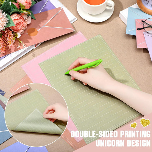 TaoBary 160 Packs Set (50 50 60 10 Design(11 8.5 Inch,Morandi Stationery Paper Double Sided Stationery Writing Papers
