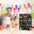 Tenare Colorful Dog Birthday Chalkboard Sign, Reusable Double Sided Milestone Board for Photo Props Party Supplies