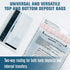 BankSupplies Vertical Split White Deposit Bags, Tamper Evident Dual Pocket Transaction Bag, Box of 100