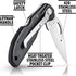 Maxam Falcon VII Lockback Pocket Knife - 7 Inch Stainless Steel Blade, Textured No-Slip Handle, Carry Clip