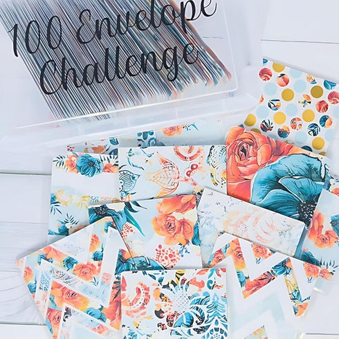 LOBALU 100 Set, $10,000 (1) Envelope Challenge Box Easy And fun Way To Save Money, Envelopes Money Saving Challenge