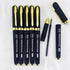Fengtaiyuan 038P18Prox6 Gel Pens, Black Ink, Ultra Fine 0.38mm, Smooth Writing, 6 Pack