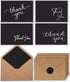 T&M Quality Designs LLC 100 Black Thank You Cards with Brown Kraft Envelopes and Stickers -