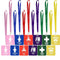 Unbreakable PVC Hall Pass Lanyards, Mlife School Passes Set for Teachers, 12 Pack Hall, Bathroom, Library, Office and