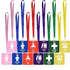 Unbreakable PVC Hall Pass Lanyards, Mlife School Passes Set for Teachers, 12 Pack Hall, Bathroom, Library, Office and