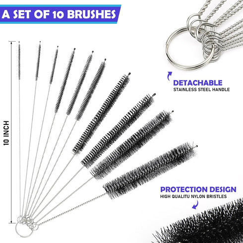 YZAHGDS 4 Set Set Set Set Hookah Brush Cleaning Kit Brushes Hookah | Bottle Cleaner Tube Pipe Cleaner | Premium