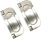 Silver Flat Recessed Type Furniture Wardrobe Drawer Pull Handle, Flush Ring Pull, 2pcs Cabinet