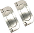 Silver Flat Recessed Type Furniture Wardrobe Drawer Pull Handle, Flush Ring Pull, 2pcs Cabinet