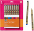 SAKURA Pigma Micron Fineliner Pens - 8 Pack, Archival Black, Colored Ink for Writing, Drawing, Crafters & DIY Projects,