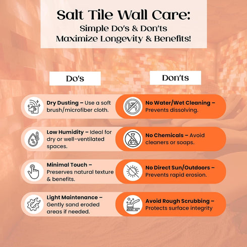 8x4x1 Pack 1 dcor,2.75 lbs POHS Himalayan Pink Salt Tiles of for Home Sauna, Spa and Salt Wall Block for Home