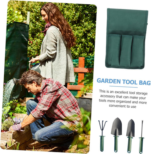 Lurrose Garden Kneeler Tool Bag Side Pouch Heavy Duty Gardening Organizer for Tools Portable Gardening Supplies Storage