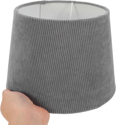 7.27" VICASKY Fabric Lamp Shade for Table and Floor Lamps, Grey Color, Upper Diameter, Replacement Cover for Bedroom