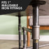 Pipe Decor 1” x 2” Malleable Cast Iron Pipe, Pre Cut Connector, Industrial Steel Grey, 6 Pack