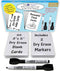 Imagine2Master 60 Blank Dry Erase Index Cards (3” X 5”) with 2 Dry Erase Markers - Glossy Laminated Finish