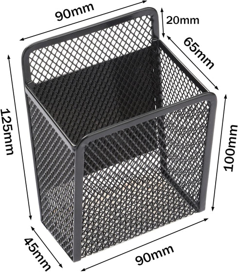 Magnetic Pencil Holder, Extra Strong Mesh Marker Holder for Whiteboard, Refrigerator, Locker Accessories (1 Basket,