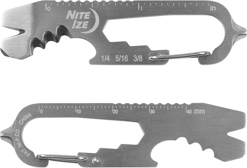 Nite Ize KMTSE-11-R3 DoohicKey Keychain Multi Tool, 1 Count - Stainless Steel Keychain Tool