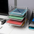 Mind Reader 4-Tier Paper Tray, Desktop Organizer, File Storage, Metal Mesh, 12"L x 13.75"W x 12.5"H, Silver